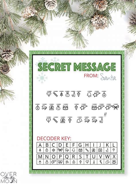 Christmas Secret Message Printable